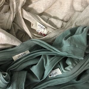 🍁Umgee Casual Basic Tee w Gathered Sleeve Detail